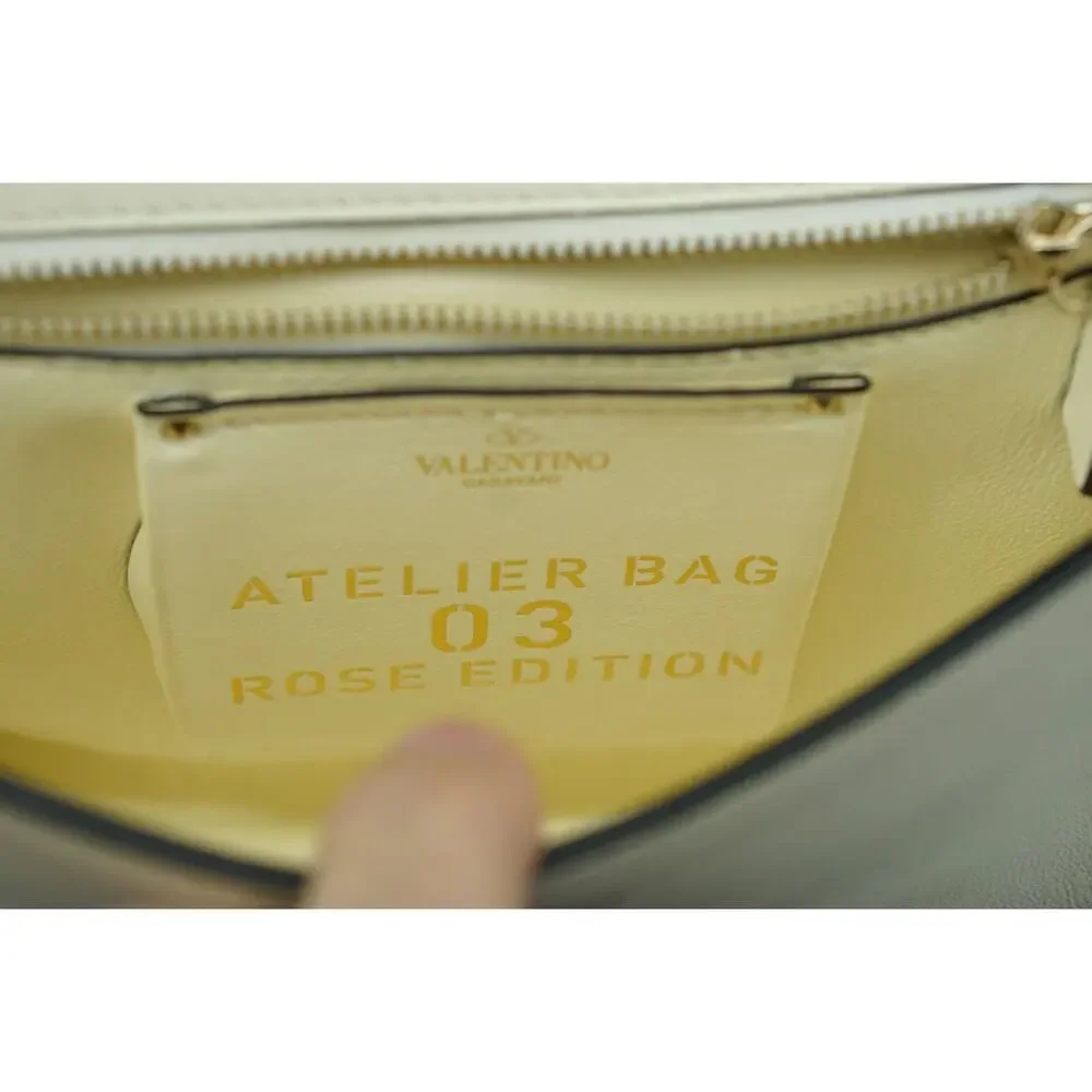 Valentino Garavani Atelier Rose 03 Small Leather Shoulder Bag Ivory Flower $2995